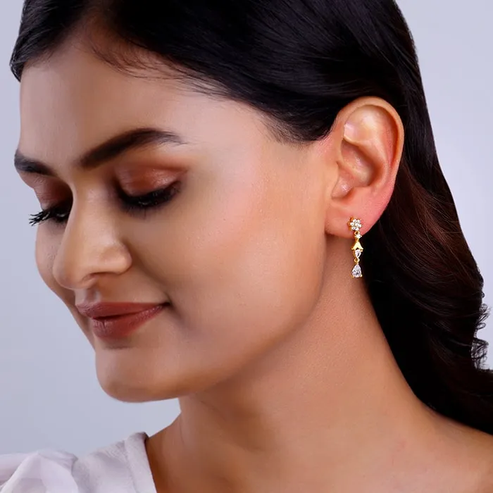 Golden Glinting Joy Zircon Earrings Giva