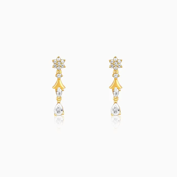 Golden Glinting Joy Zircon Earrings Giva