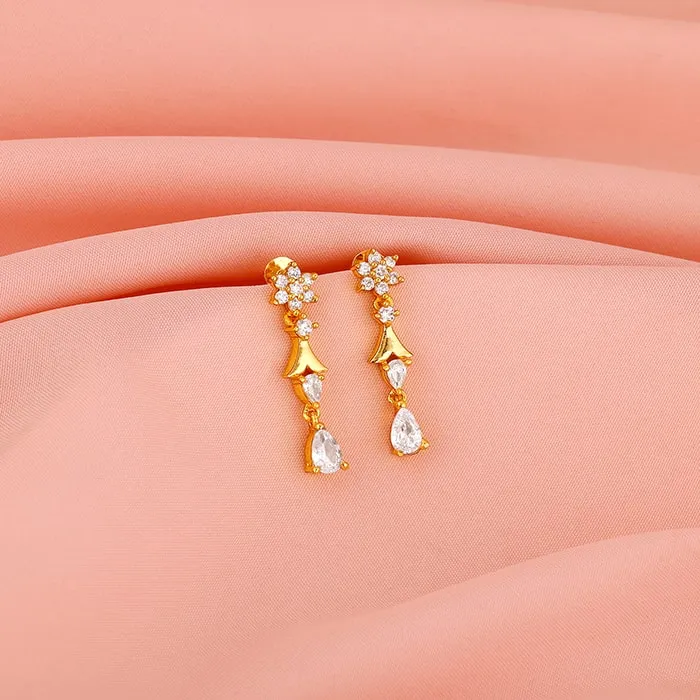 Golden Glinting Joy Zircon Earrings Giva