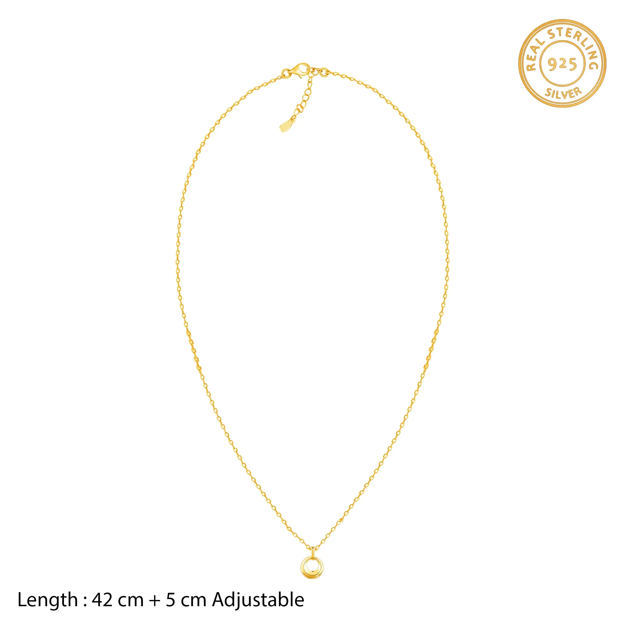 Golden Halo Pendant with Link Chain Giva