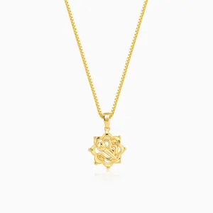 Golden Hanuman Gada Pendant With Link Chain Giva
