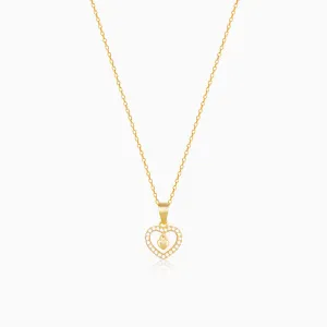 Golden Love Droplet Pendant With Link Chain Giva