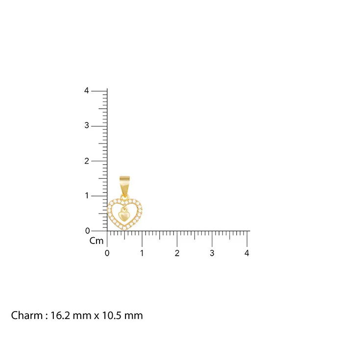 Golden Love Droplet Pendant With Link Chain Giva