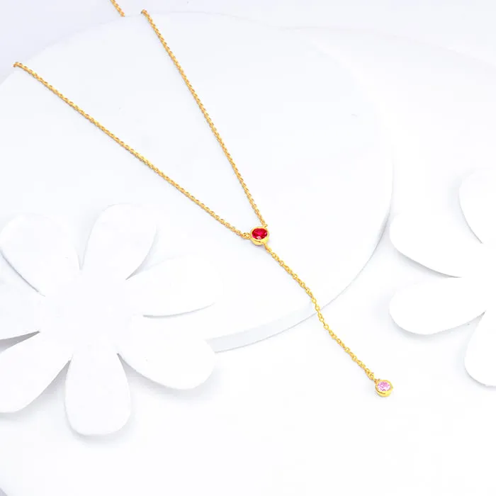 Golden Luminous Lariat Necklace Giva