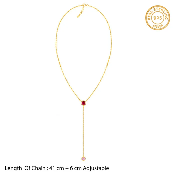 Golden Luminous Lariat Necklace Giva
