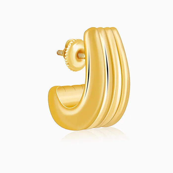 Golden Maven J Stud Earrings Giva