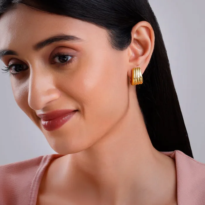 Golden Maven J Stud Earrings Giva