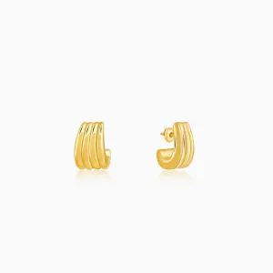 Golden Maven J Stud Earrings Giva