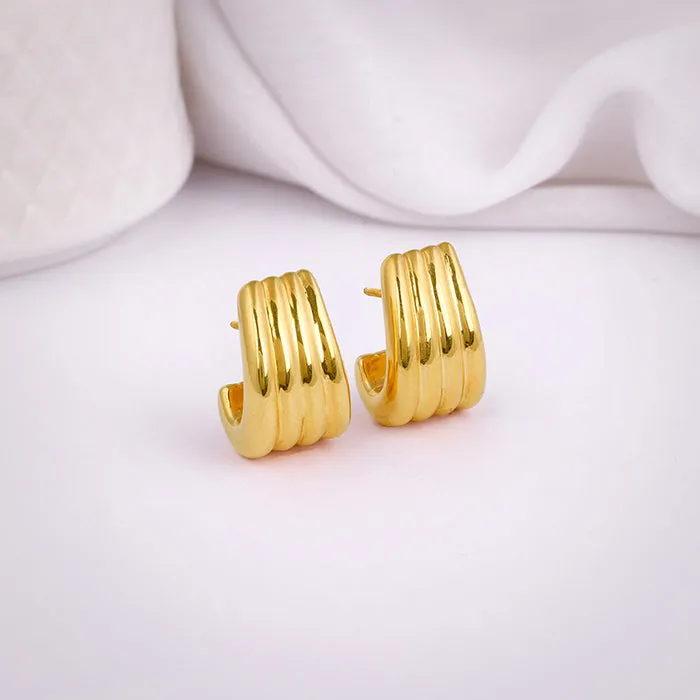 Golden Maven J Stud Earrings Giva