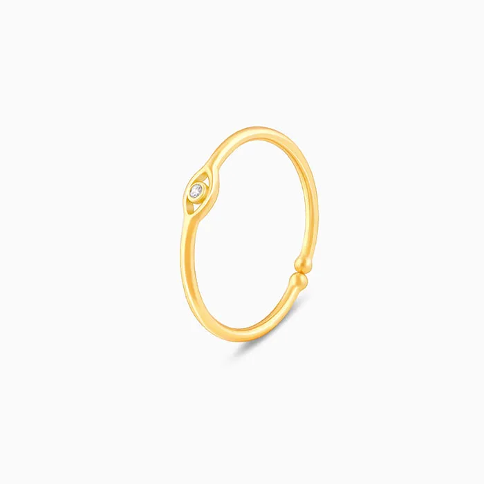Golden Minimal Evil Eye Ring Giva