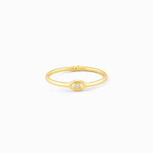 Golden Minimal Evil Eye Ring Giva