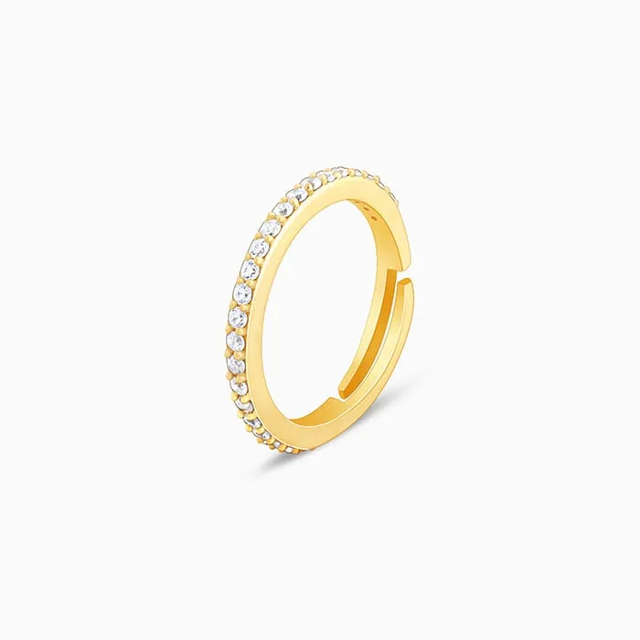 Golden Minimal Zirconia Ring Giva