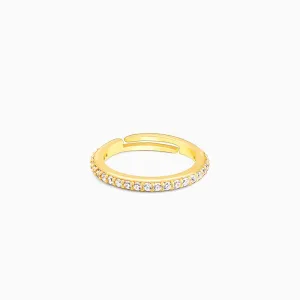 Golden Minimal Zirconia Ring Giva