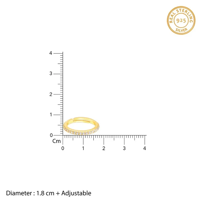 Golden Minimal Zirconia Ring Giva