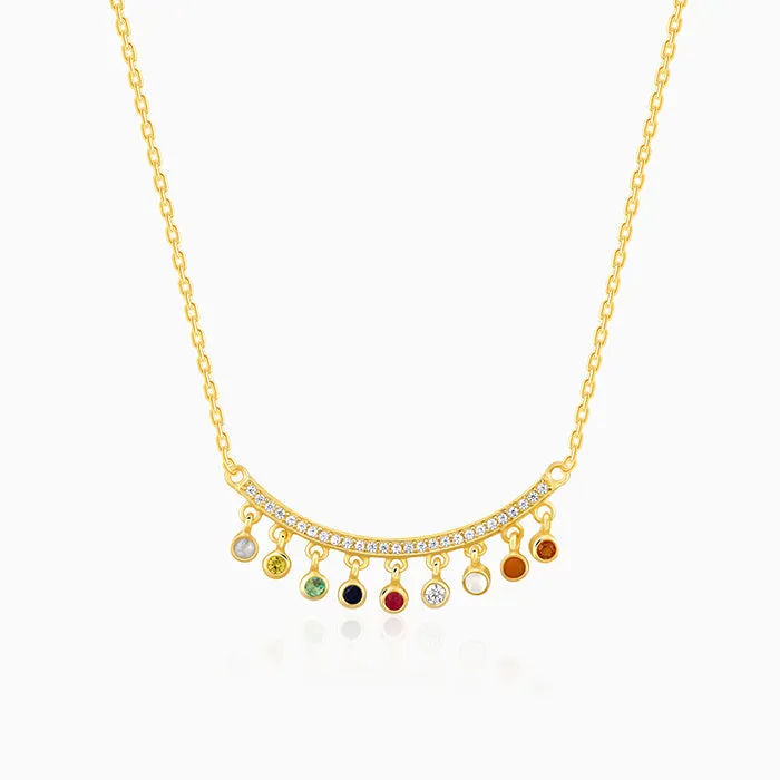 Golden Navratan Necklace Giva