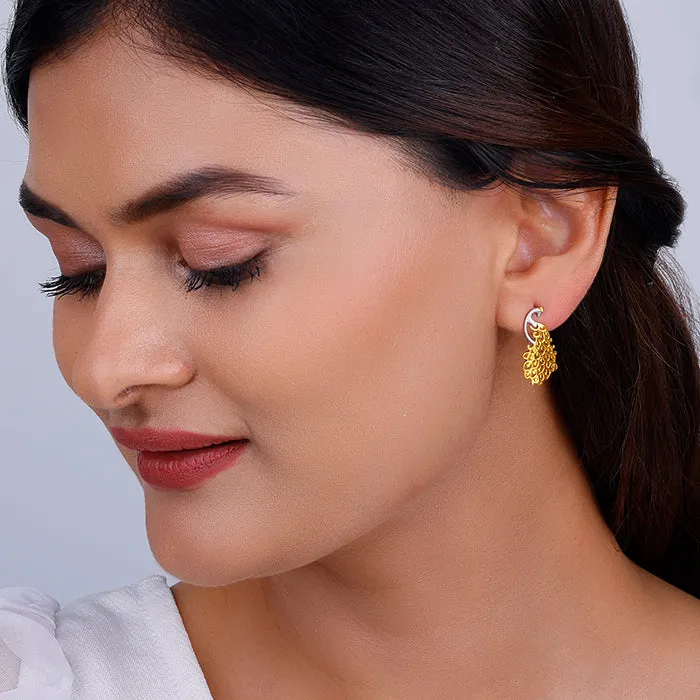 Golden Peacock Earrings Giva