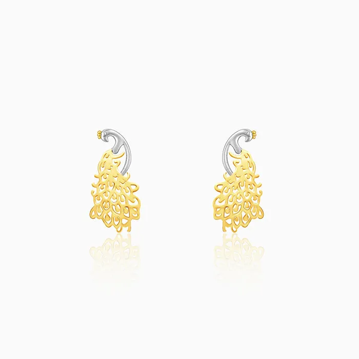Golden Peacock Earrings Giva