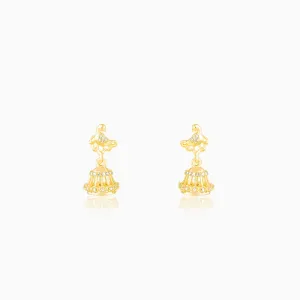 Golden Peacock Jhumki Earrings Giva