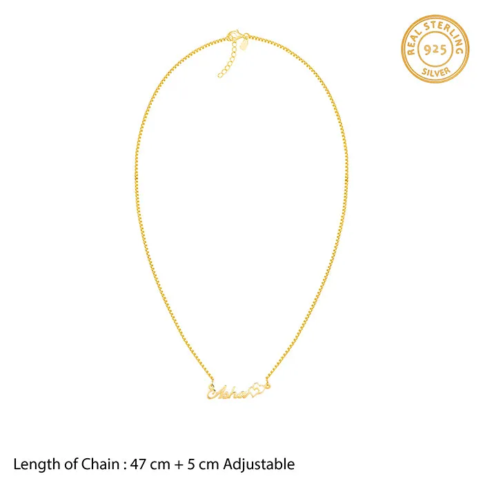 Golden Personalised Dual Heart Necklace Giva