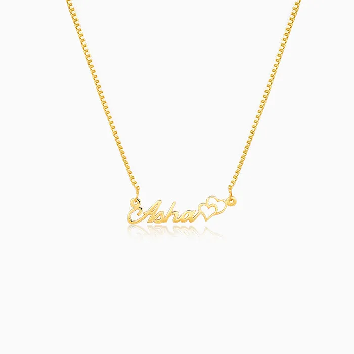 Golden Personalised Dual Heart Necklace Giva