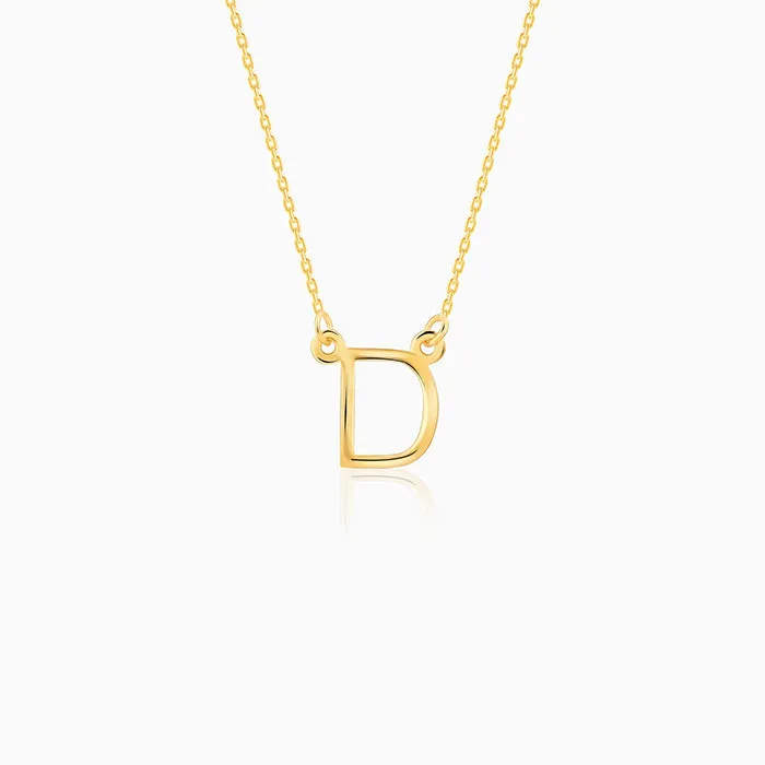 Golden Personalised Initial Necklace Giva