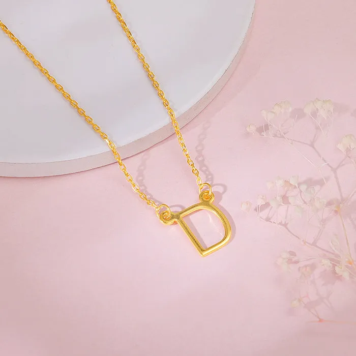 Golden Personalised Initial Necklace Giva