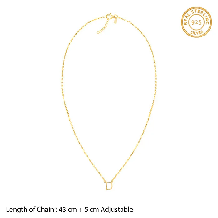 Golden Personalised Initial Necklace Giva