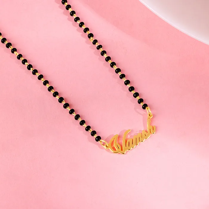 Golden Personalised Name Mangalsutra Giva