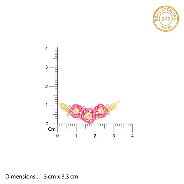 Golden Pink Brahma Kamal Necklace Giva