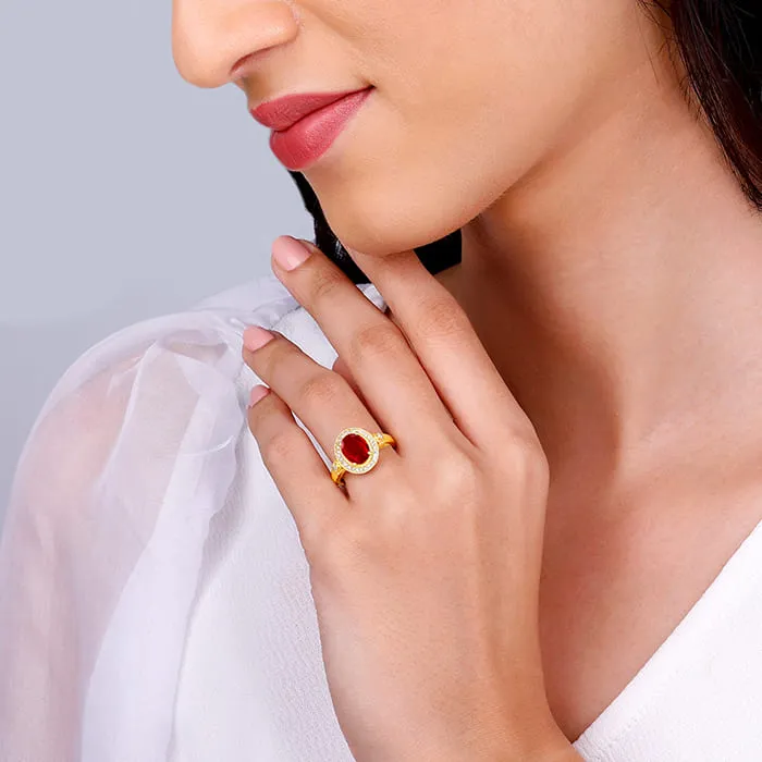 Golden Poetic Love Ring Giva