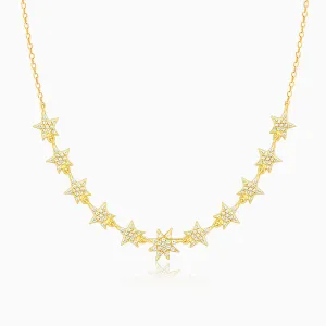 Golden Radiating Star Necklace Giva
