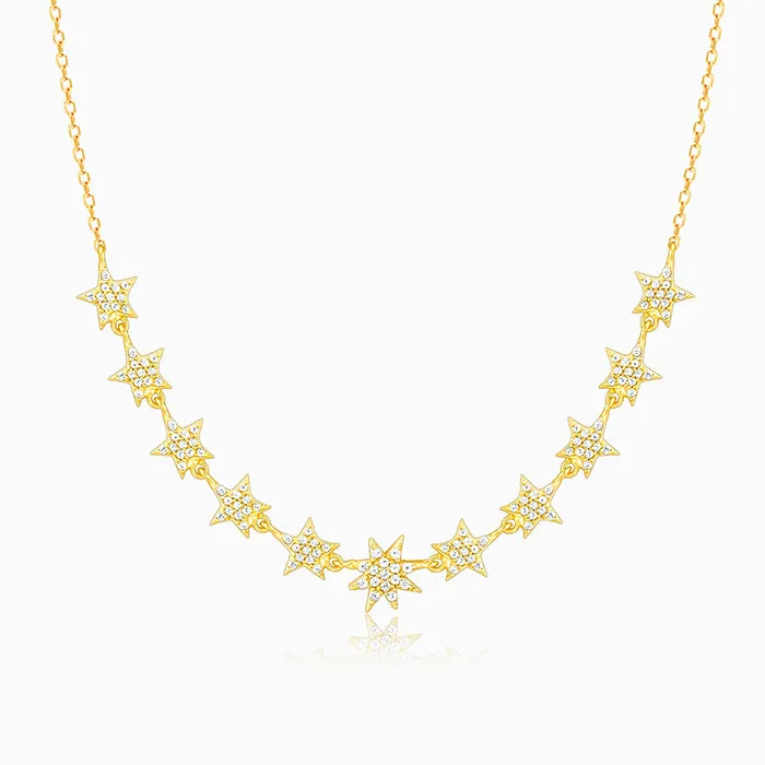 Golden Radiating Star Necklace Giva