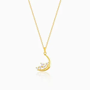 Golden Romancing On The Moon Pendant with Link Chain Giva