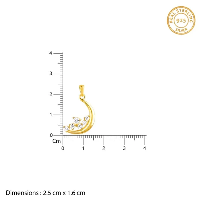 Golden Romancing On The Moon Pendant with Link Chain Giva