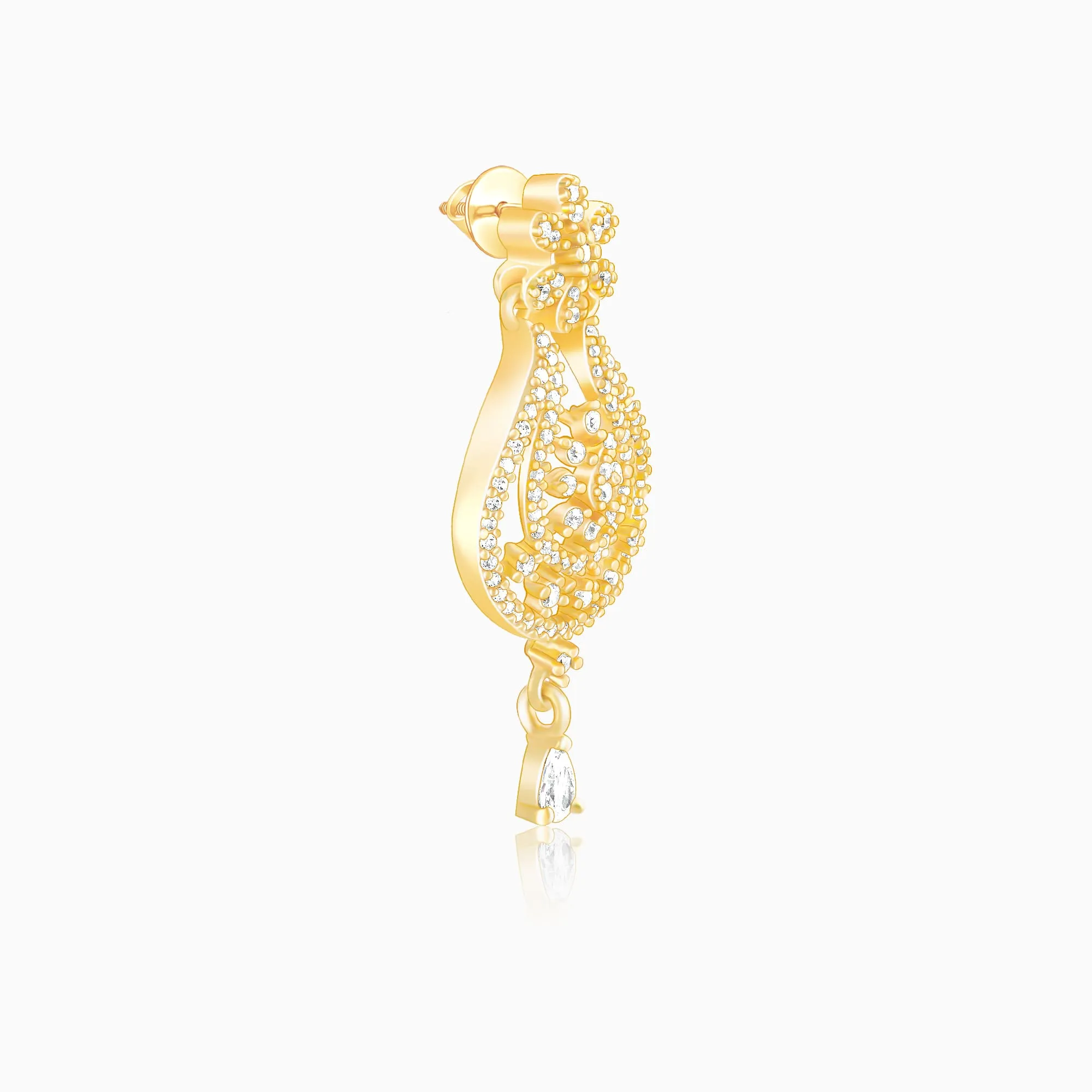 Golden Roohi Chandbali Earrings Giva