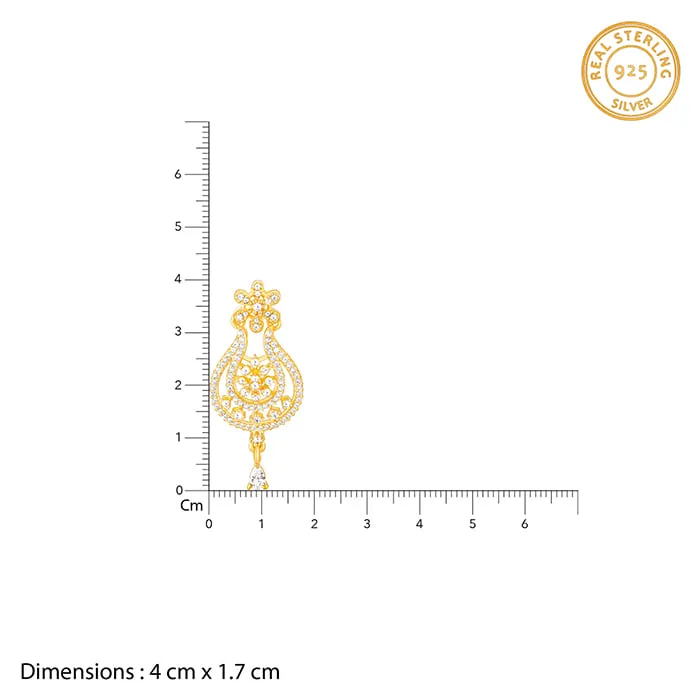 Golden Roohi Chandbali Earrings Giva
