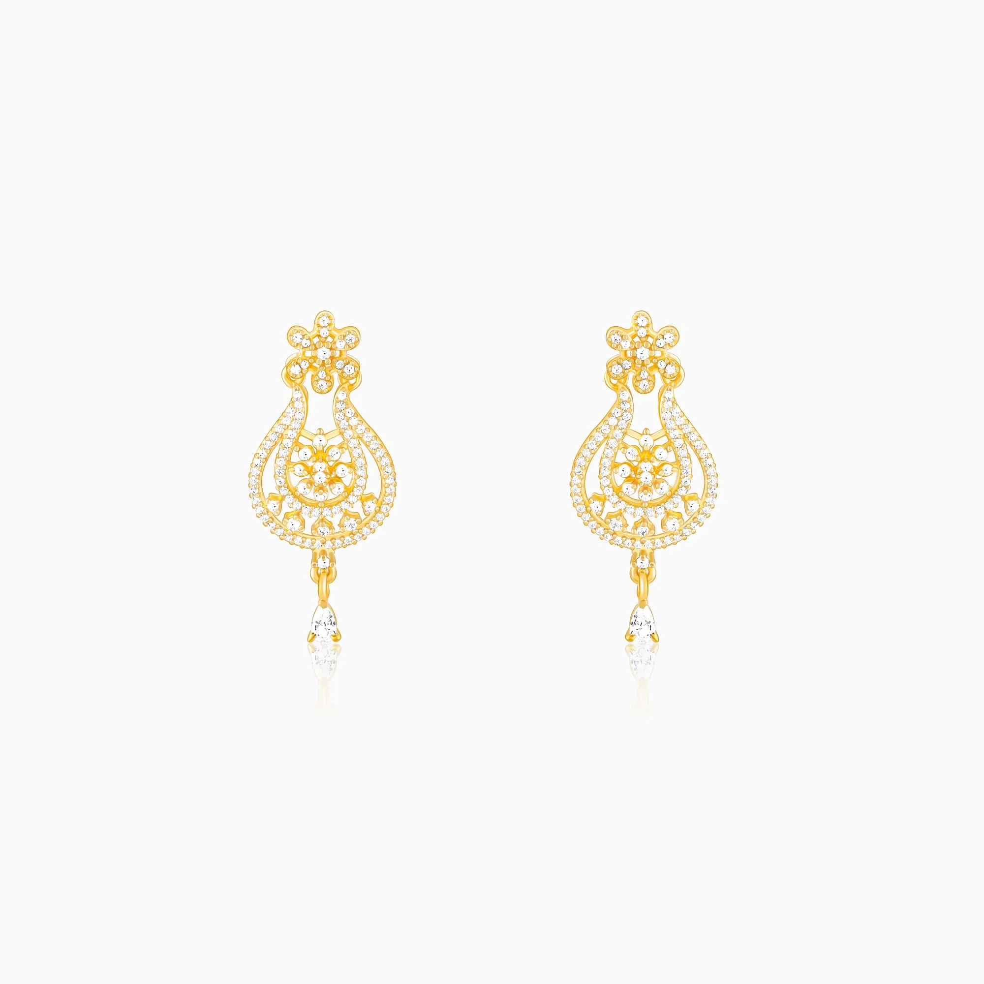 Golden Roohi Chandbali Earrings Giva