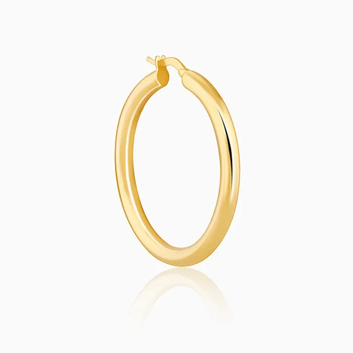Golden Round Hoop Earrings Giva