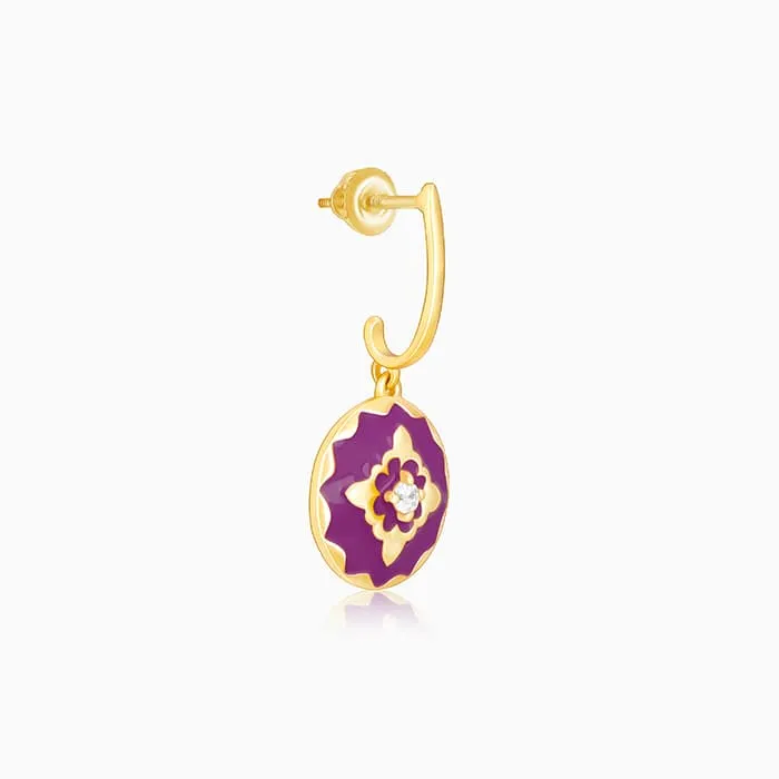 Golden Taj Mahal Motif Earrings Giva