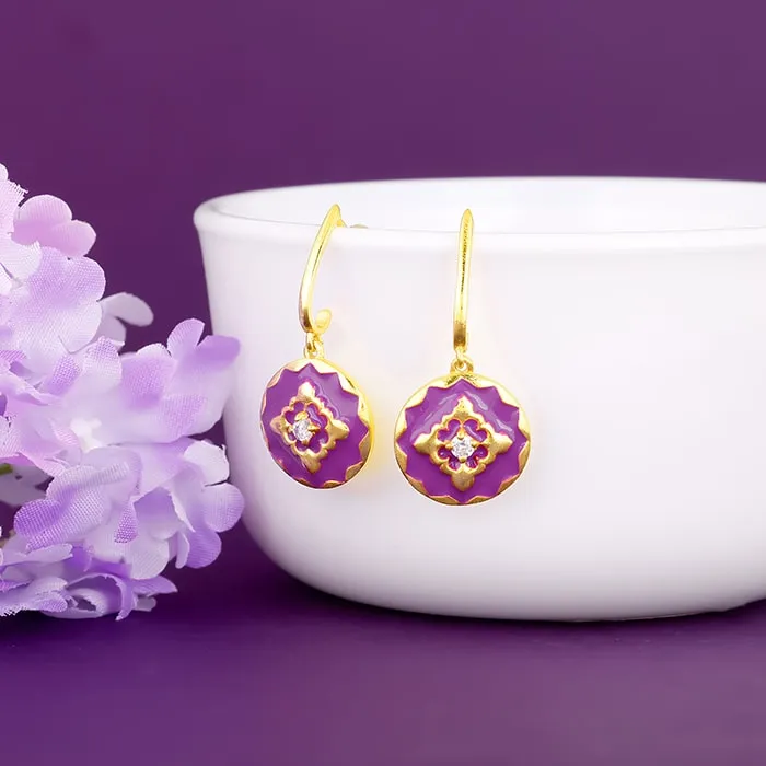Golden Taj Mahal Motif Earrings Giva