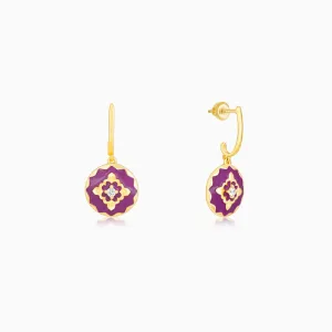 Golden Taj Mahal Motif Earrings Giva