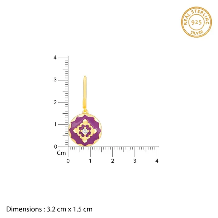 Golden Taj Mahal Motif Earrings Giva