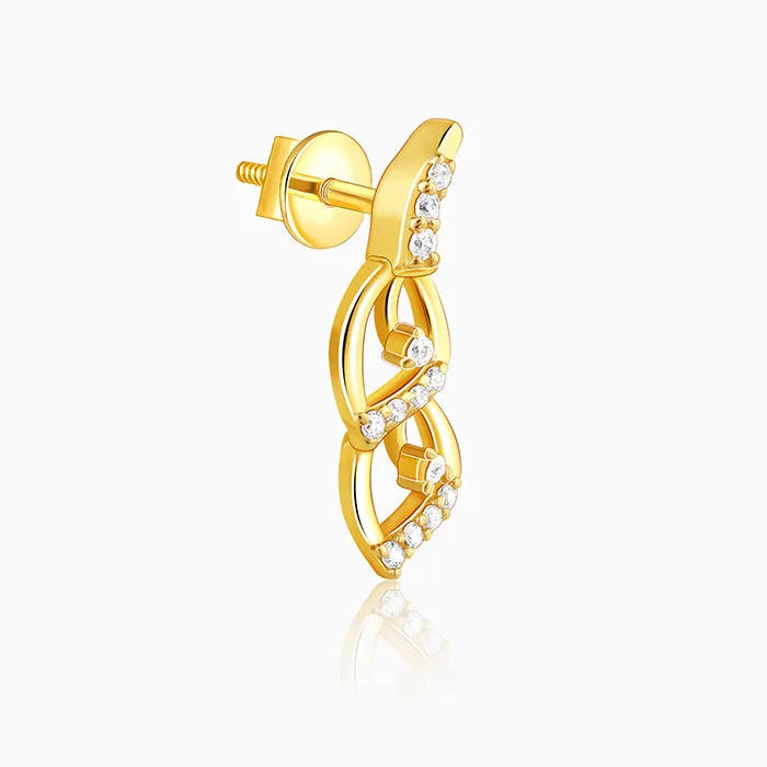 Golden Tiered Shine Earrings Giva
