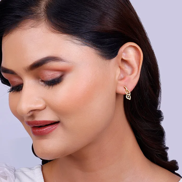 Golden Tiered Shine Earrings Giva