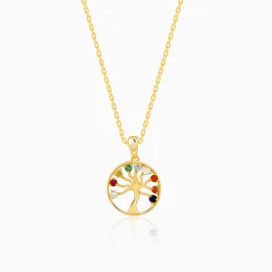 Golden Tree of Life Pendant With Link Chain Giva