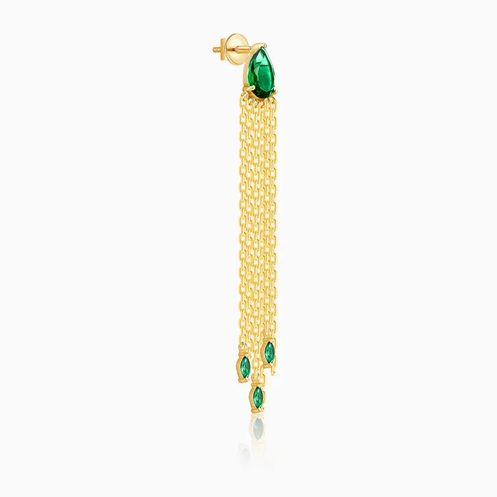 Golden Verdant Onyx Danglers Giva