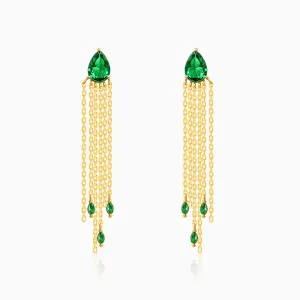 Golden Verdant Onyx Danglers Giva