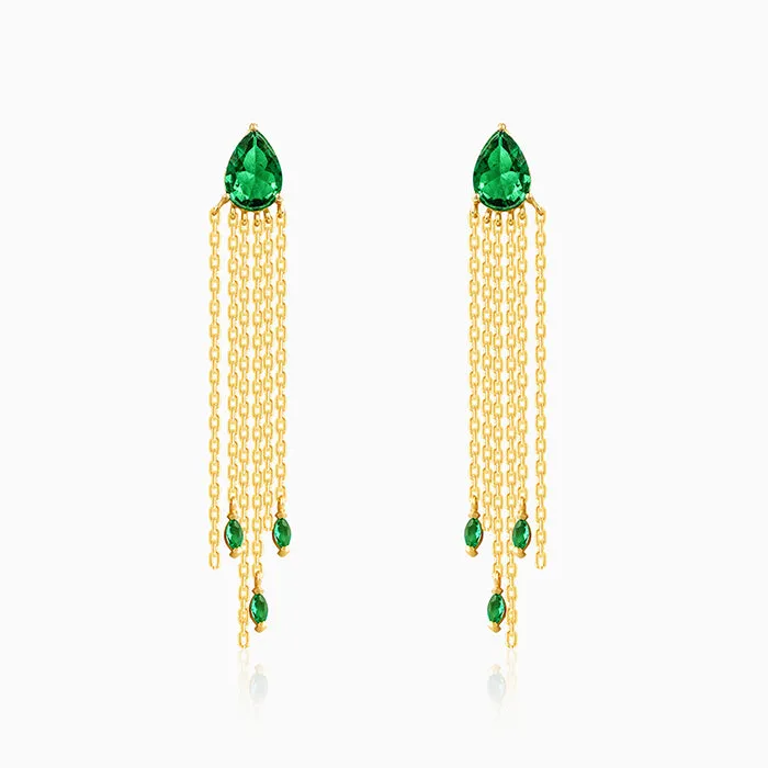 Golden Verdant Onyx Danglers Giva