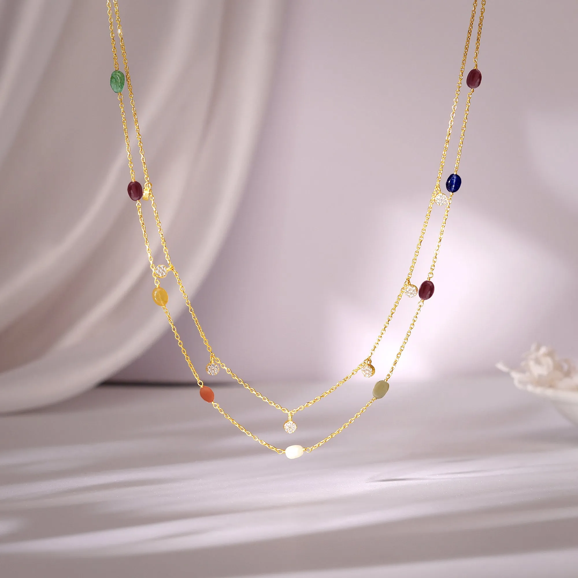 Golden Vivid Beaded Necklace Giva