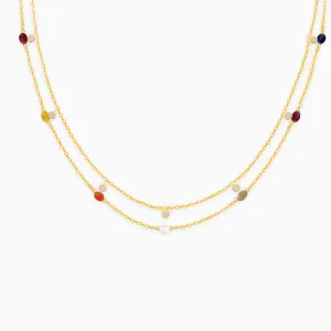 Golden Vivid Beaded Necklace Giva